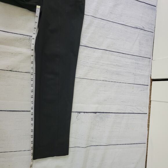 Talbots Size 8 Stretch Twill Straight Leg Pants Black Professional Office Boss - Picture 5 of 11